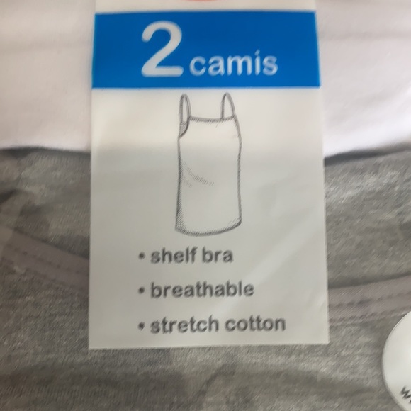 Girls' 100% Cotton Cami, 2 Pack - Picture 3 of 4